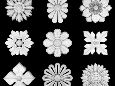 Ornament Element Pack 04 3D model