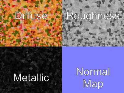 Ranunculus Flower Realistic Texture Model Pack Low-poly 3D model