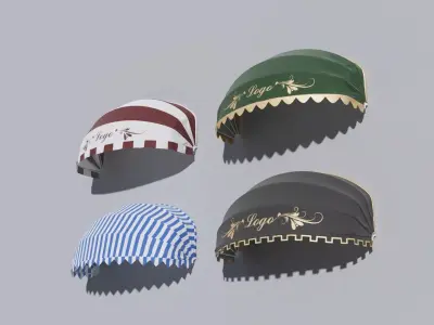 Sun protection awnings 3D model