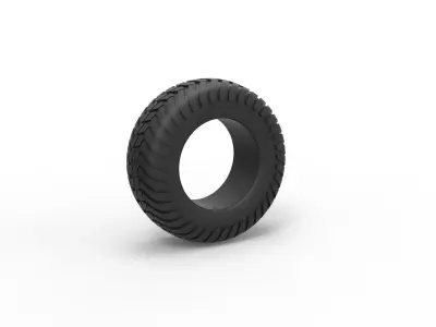 Offroad tire 5 Scale 1 to 10 3D print model