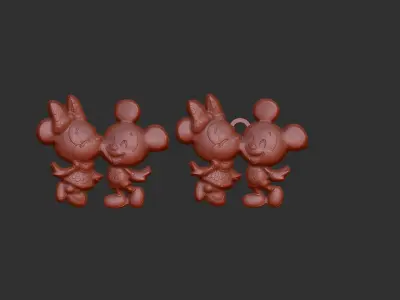 valentines day mickey minne love decor 3D print model