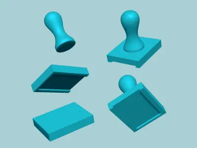 Stamp 83 - Deathly Hallows - Fondant Decoration Maker Toy 3D print model