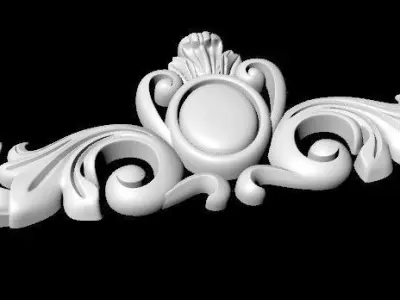 Central decor ornament for furniture 3D model 754
