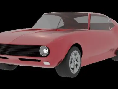 Chevrolet camaro 69    low poly Low-poly 3D model