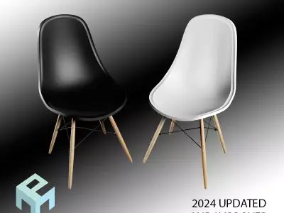 Nordic Chair Set Low-poly 3D model