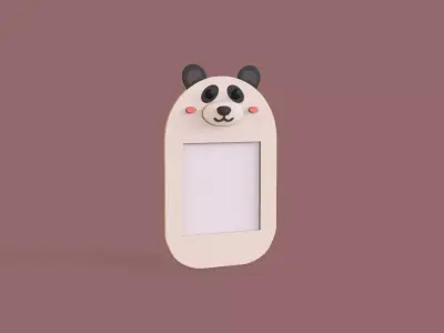 Cartoon Panda Frame  Low-poly 3D model