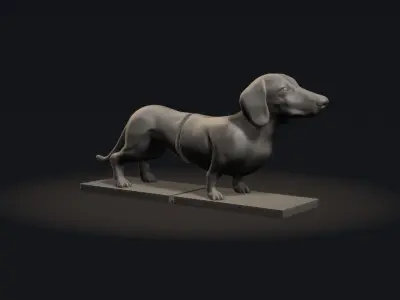 Dachshund Book-holder 3D print model