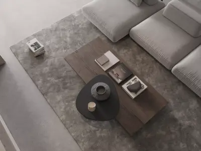 Modern living room dining room interior scenes 459 3D model