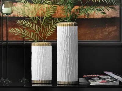 Decorative vase set 3D model