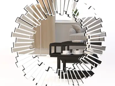 Avila Round Mirror 3D model
