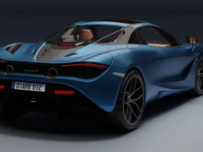 McLaren 720S Spider Low-poly 3D model