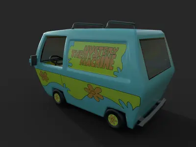 Scooby Doo van Low-poly 3D model