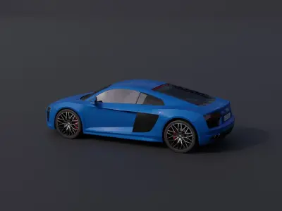 Audi R8 Low-poly 3D model