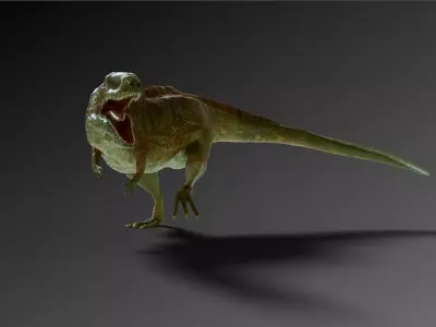 Giganotosaurus dinosaur Low-poly 3D model