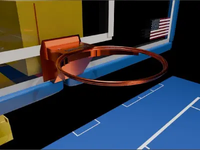 Ultra realistic Denver Nuggets court 3D model