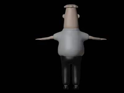 Dilbert Rigged 3D Model Low-poly 3D model