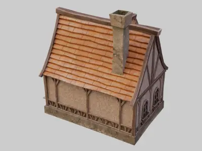Medieval House Free low-poly 3D model