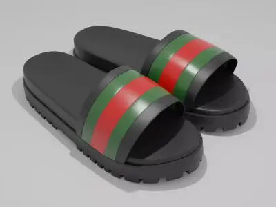 Slide Sandal 3d model  3D model