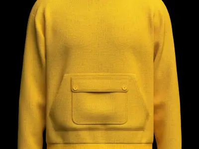 Mens sweatshirt with pocket 3d Modal 3D model