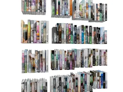 Books 150 pieces 1-9-1 Low-poly 3D model