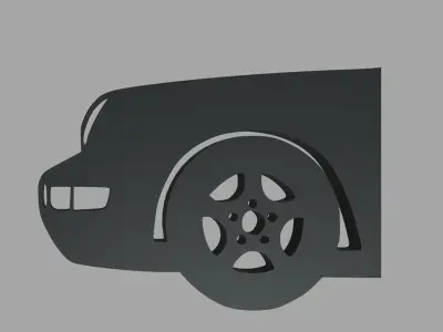 Porsche 911 Key Ring 3D print model