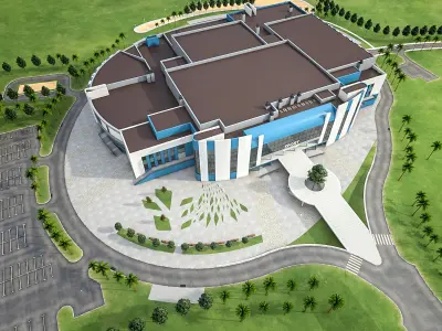 Sports Complex 03 Low-poly 3D model