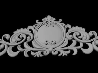 Central decor ornament for furniture 3D model 326