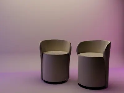 Luxury Seat Low-poly 3D model