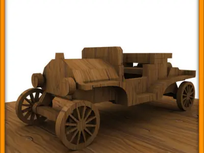 Wooden Toy Couple Free 3D print model