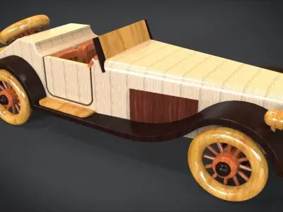 Classic Toy Roadster 3D print model