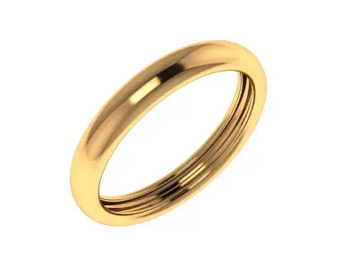 SIMPLE BAND RING Free 3D print model