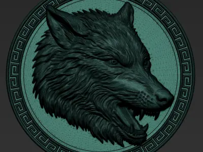 Wolf Head A12 3D print model