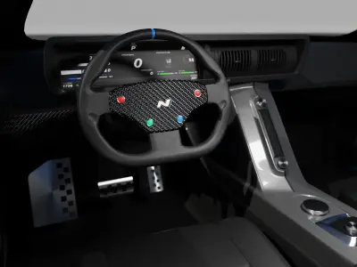 Hyundai N Vision 74 - with interior 3D model