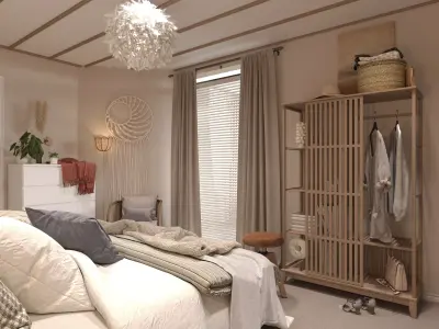 Exquisite Classic Luxury Master Bedroom  Boudoir Scene 3D model