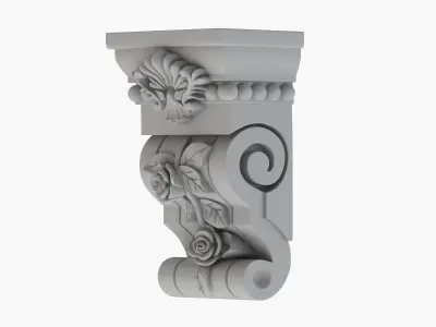 Scroll Corbel 18 3D model