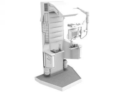 Capsule landing pod 3D model