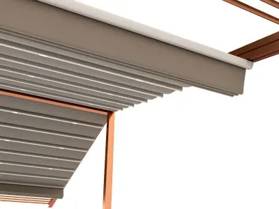 Motorized Pergola 3a copper satin polished 3D model