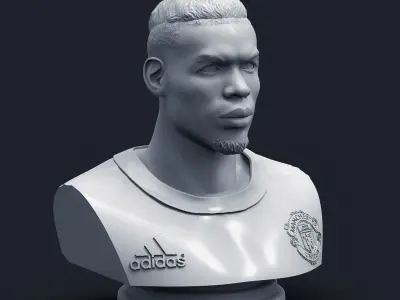 Paul Pogba 3D Printable Bust 3D print model
