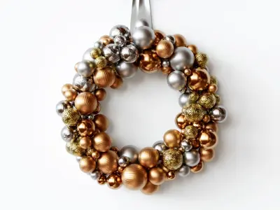 Christmas Bauble Wreath 3D model