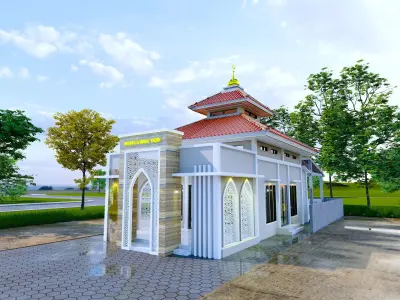 Mosque or Mushola or PrayerRoom or SmallMosque 3D Architecture 3D model