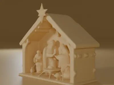 abstract nativity scene 2 3D model