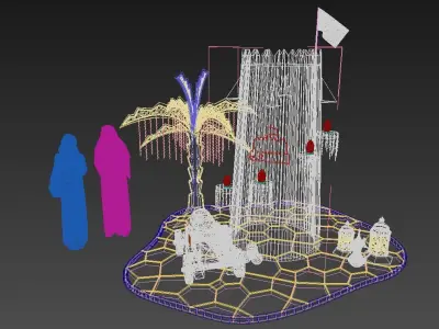 UAE National Day Centerpiece Mall decoration 3D model