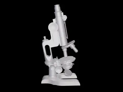 Microscope Low-poly 3D model