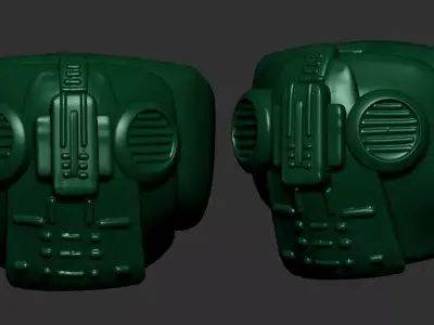 helmet high poly sculpt 3d printable  3D model 33