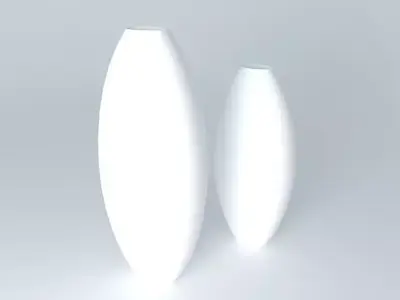 White vases Free 3D model