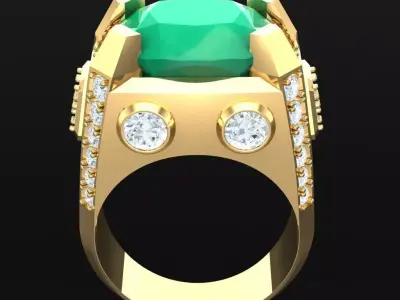 Luxury Men Rings Designs 5MR010 3D print model