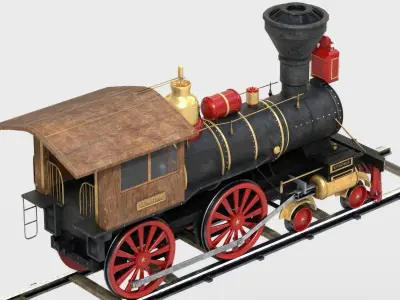 LOCOMOTIVE old fashioned steam 3D model