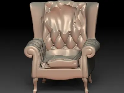 Santa Claus Tired Drinking 3D print model