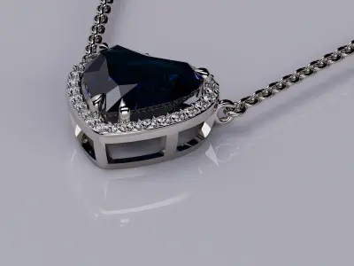 Pendant Heart Style 09 3D print model