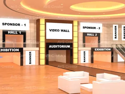 Virtual Lobby 3D model